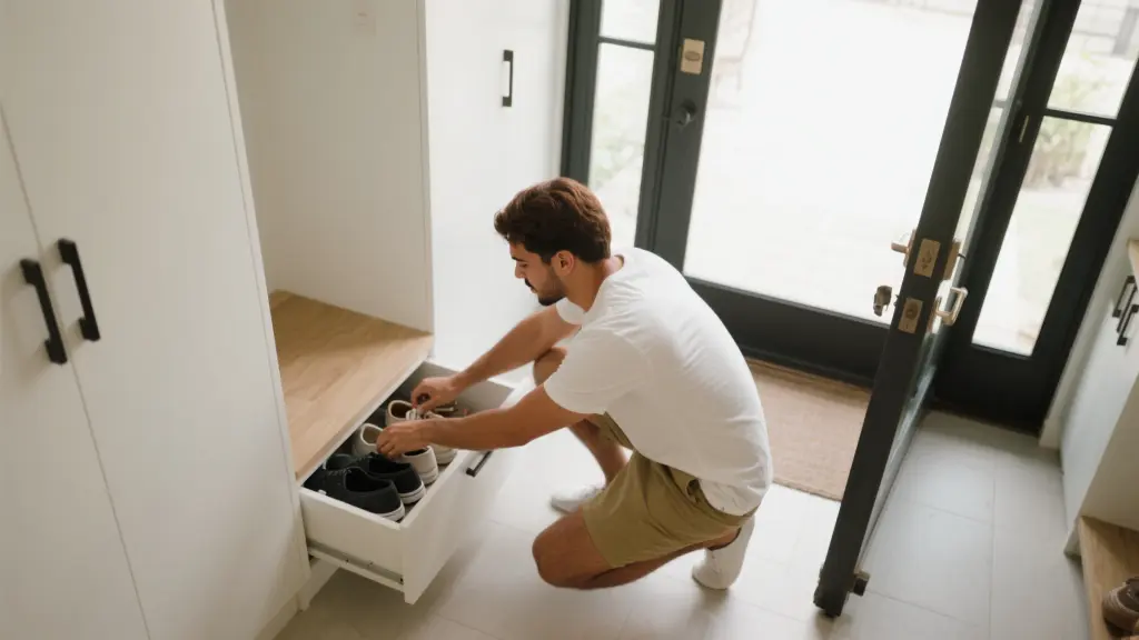 Discover the Ultimate Small Entryway Shoe Storage Solution! 一